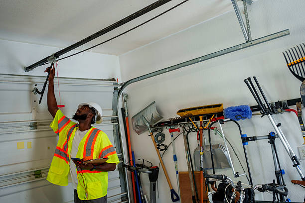 Professional Garage Door Panel Replacement technician working in Roosevelt County County, NM